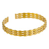 Stainless Steel And Gold Casual Open Beating Pattern Asymmetrical Snakeshaped Women's Bracelet With Electroplating