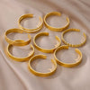 Stainless Steel And Gold Casual Open Beating Pattern Asymmetrical Snakeshaped Women's Bracelet With Electroplating