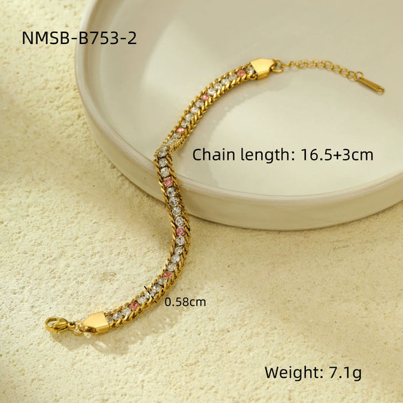 Stainless Steel And 18K Electroplated Women's Bracelet