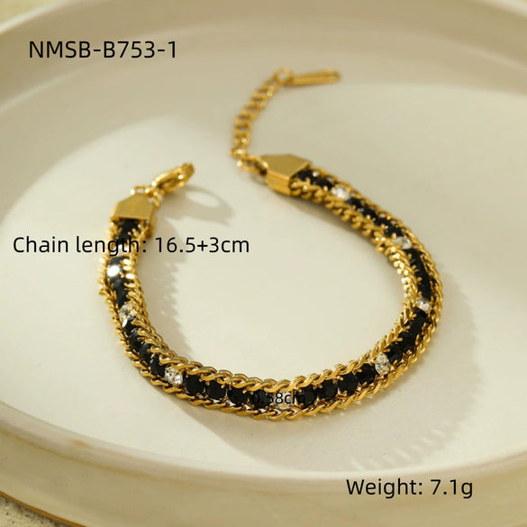 Stainless Steel And 18K Electroplated Women's Bracelet