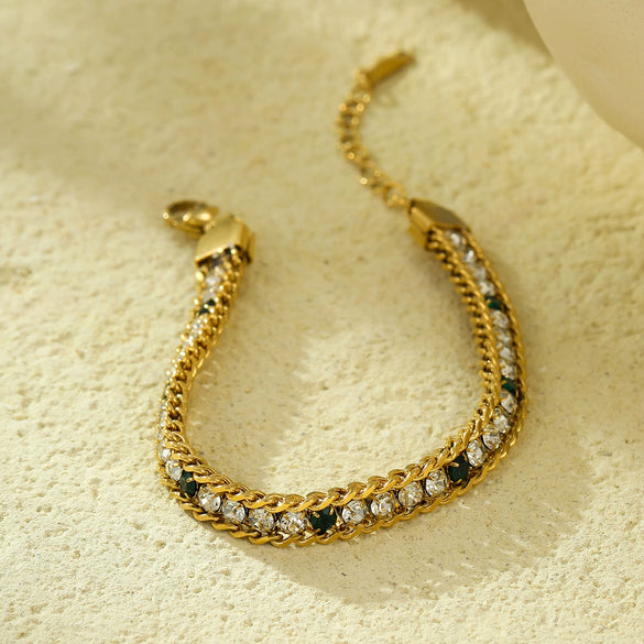 Stainless Steel And 18K Electroplated Women's Bracelet