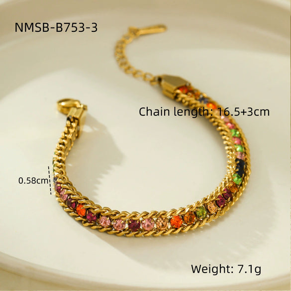 Stainless Steel And 18K Electroplated Women's Bracelet