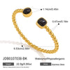 Stainless Steel And Resin Geometric Bracelet With Electroplated Finish And Clasp Lightweight Fashion Jewelry