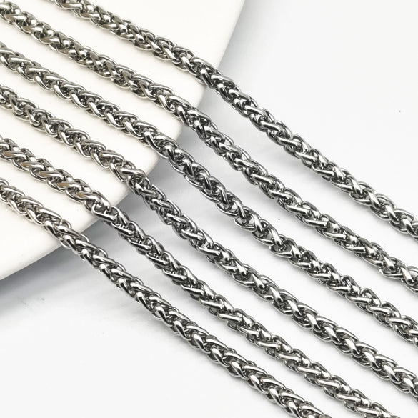 Stainless Steel And 925 Silver Keel Chain Flower Basket Chain Hanging Chain With Lobster Clasp Electroplated Titanium Steel Necklace