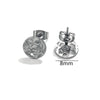 Stainless Steel And 925 Silver Round Electroplated Diy Handmade Earrings Accessories