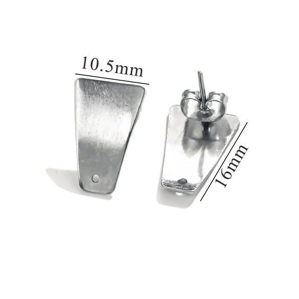 Stainless Steel And 925 Silver Round Electroplated Diy Handmade Earrings Accessories