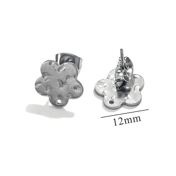 Stainless Steel And 925 Silver Round Electroplated Diy Handmade Earrings Accessories