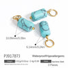 Stainless Steel And Stone Jewelry Accessories Handmade Oval Pattern Electroplated Necklace Bracelet Earrings Pendant