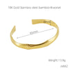 Stainless Steel And Titanium Geometric Retro Bracelet With Electroplating Treatment