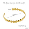Stainless Steel And Titanium Geometric Retro Bracelet With Electroplating Treatment