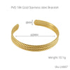 Stainless Steel And Titanium Geometric Retro Bracelet With Electroplating Treatment