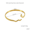 Stainless Steel And Titanium Geometric Retro Bracelet With Electroplating Treatment