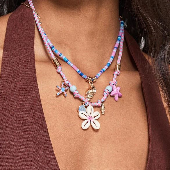 Stainless Steel And Titanium Steel Animal Zodiac Beaded Pearl Necklace For Women With Electroplating Processing