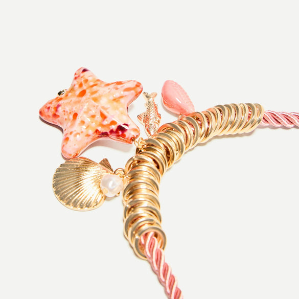 Stainless Steel And Titanium Steel Animal Zodiac Beaded Pearl Necklace For Women With Electroplating Processing