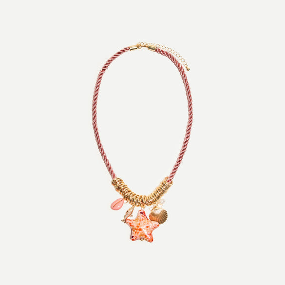 Stainless Steel And Titanium Steel Animal Zodiac Beaded Pearl Necklace For Women With Electroplating Processing