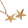 Stainless Steel And Titanium Steel Animal Zodiac Starfish Pendant Necklace With Electroplating Jewelry