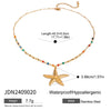 Stainless Steel And Titanium Steel Animal Zodiac Starfish Pendant Necklace With Electroplating Jewelry