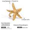 Stainless Steel And Titanium Steel Animal Zodiac Starfish Pendant Necklace With Electroplating Jewelry