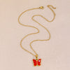 Stainless Steel And Titanium Steel Animals Zodiac Electroplated Devil's Eye Butterfly Clavicle Necklace For Women