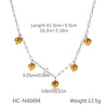 Stainless Steel And Titanium Steel Ball Chain Geometric Pattern Electroplated Women's Necklace