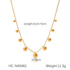 Stainless Steel And Titanium Steel Ball Chain Geometric Pattern Electroplated Women's Necklace
