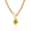 Stainless Steel And Titanium Steel Baroque Pendant Jewelry Suit With Colormatching Overlapped Ring Electroplated
