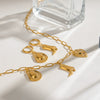 Stainless Steel And Titanium Steel Boots And Cowboy Hat Pendant Necklace And Earrings With Electroplating Women's Style