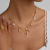Stainless Steel And Titanium Steel Bowknot Women's Necklace With Electroplating Light Luxury Niche Design