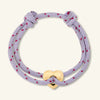 Stainless Steel And Titanium Steel Bracelet With Heart Shape Pendant Electroplating Light Luxury Style
