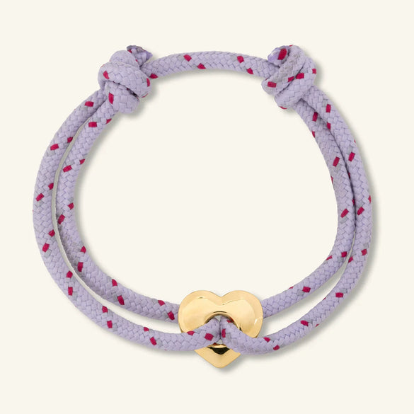 Stainless Steel And Titanium Steel Bracelet With Heart Shape Pendant Electroplating Light Luxury Style
