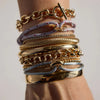 Stainless Steel And Titanium Steel Bracelet With Heart Shape Pendant Electroplating Light Luxury Style