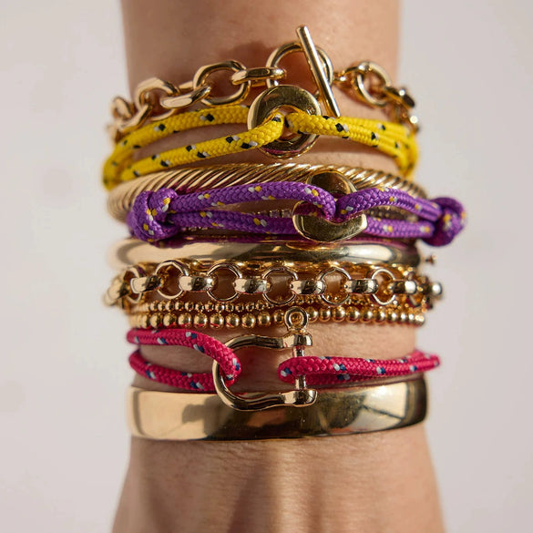 Stainless Steel And Titanium Steel Bracelet With Heart Shape Pendant Electroplating Light Luxury Style