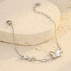 Stainless Steel And Titanium Steel Butterfly Women's Bracelet With Electroplating And Zircon