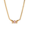 Stainless Steel And Titanium Steel Butterfly Zircon Necklace Electroplated For Women