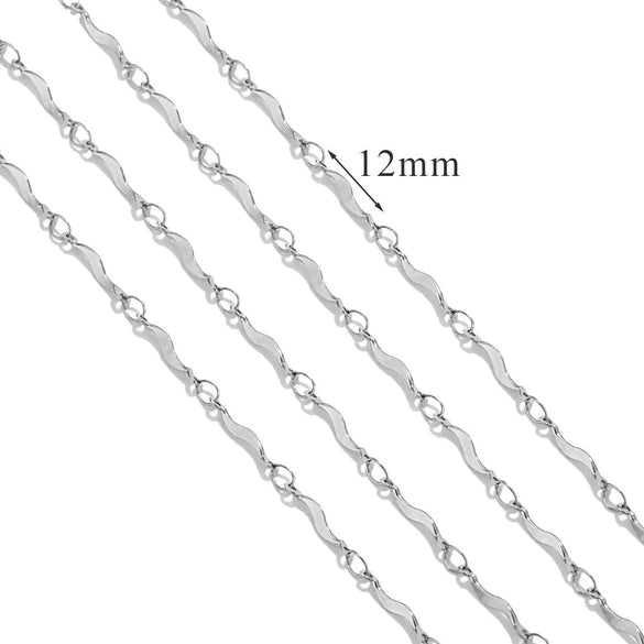 Stainless Steel And Titanium Steel Chain Accessories Electroplated 18K Gold Stick S Chain Strip Jewelry