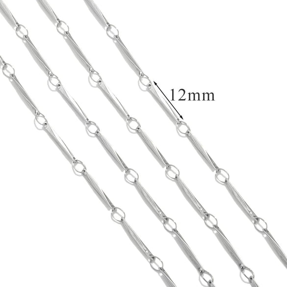 Stainless Steel And Titanium Steel Chain Accessories Electroplated 18K Gold Stick S Chain Strip Jewelry