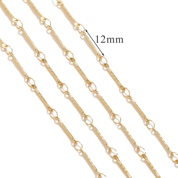 Stainless Steel And Titanium Steel Chain Accessories Electroplated 18K Gold Stick S Chain Strip Jewelry