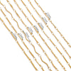 Stainless Steel And Titanium Steel Chain Accessories Electroplated 18K Gold Stick S Chain Strip Jewelry
