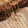 Stainless Steel And Titanium Steel Chain Accessories Electroplated 18K Gold Stick S Chain Strip Jewelry