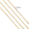 Stainless Steel And Titanium Steel Chain Accessories Electroplated 18K Gold Stick S Chain Strip Jewelry