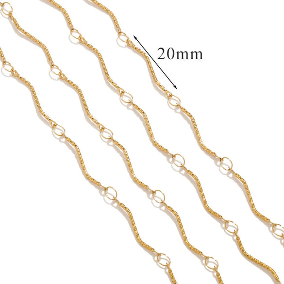 Stainless Steel And Titanium Steel Chain Accessories Electroplated 18K Gold Stick S Chain Strip Jewelry