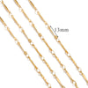Stainless Steel And Titanium Steel Chain Accessories Electroplated 18K Gold Stick S Chain Strip Jewelry