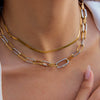 Stainless Steel And Titanium Steel Chain Set Electroplated Geometric Style For Women