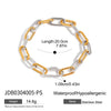 Stainless Steel And Titanium Steel Chain Set Electroplated Geometric Style For Women