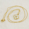 Stainless Steel And Titanium Steel Clover And Constellation Pendant Necklace For Women With Electroplating Treatment
