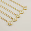 Stainless Steel And Titanium Steel Clover And Constellation Pendant Necklace For Women With Electroplating Treatment
