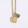 Stainless Steel And Titanium Steel Constellation Pendant Necklace With 18K Gold Electroplating