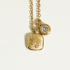 Stainless Steel And Titanium Steel Constellation Pendant Necklace With 18K Gold Electroplating