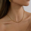 Stainless Steel And Titanium Steel Cross Chain Necklace With Geometric Design And Electroplating For Women