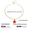 Stainless Steel And Titanium Steel Cross Geometric Pattern Electroplated Women's Necklace